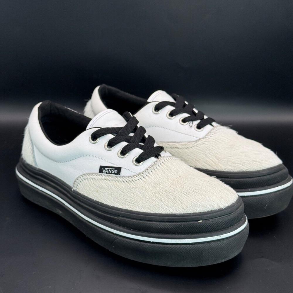 vans comfycush M 4.5 W 6 Two Tone Lace Up Old School Pony hair Unusual